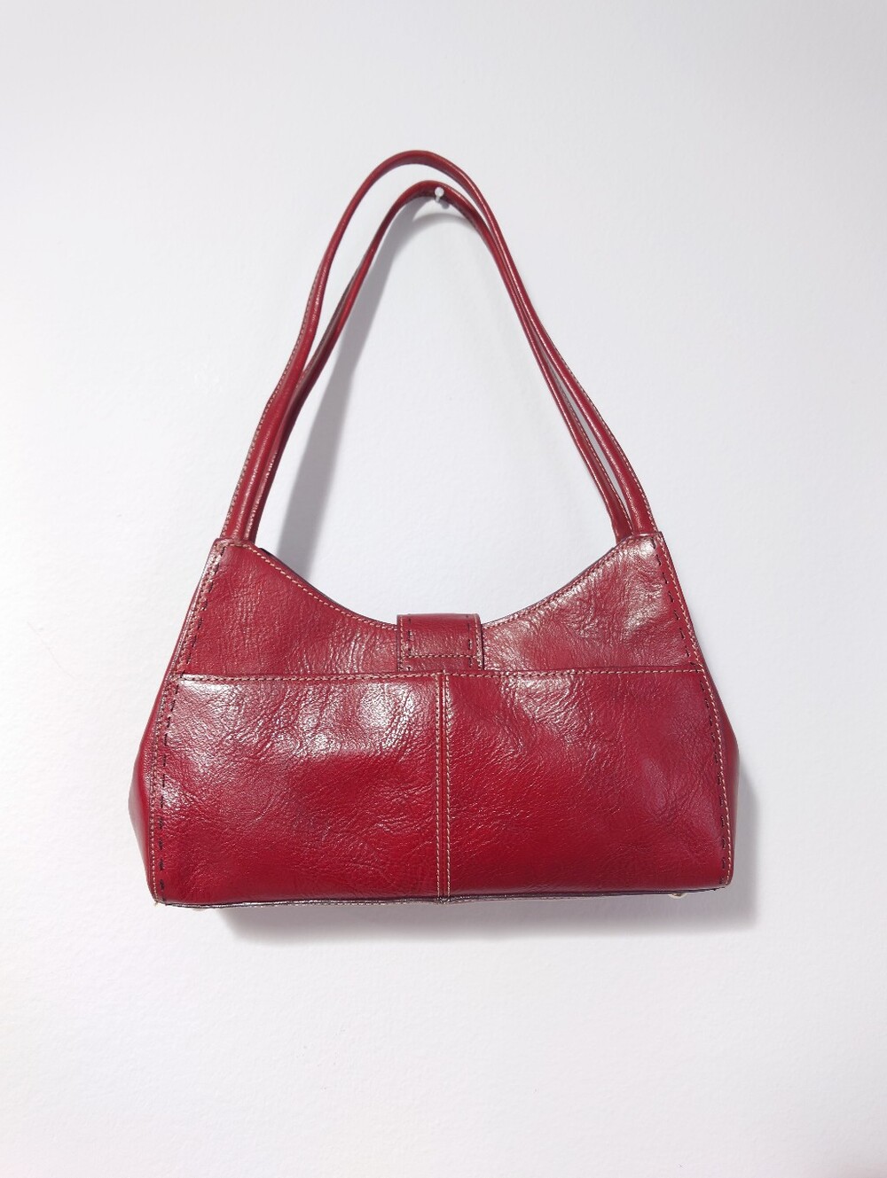 Fossil Red Genuine Leather Shoulder Bag - Picture 2 of 10